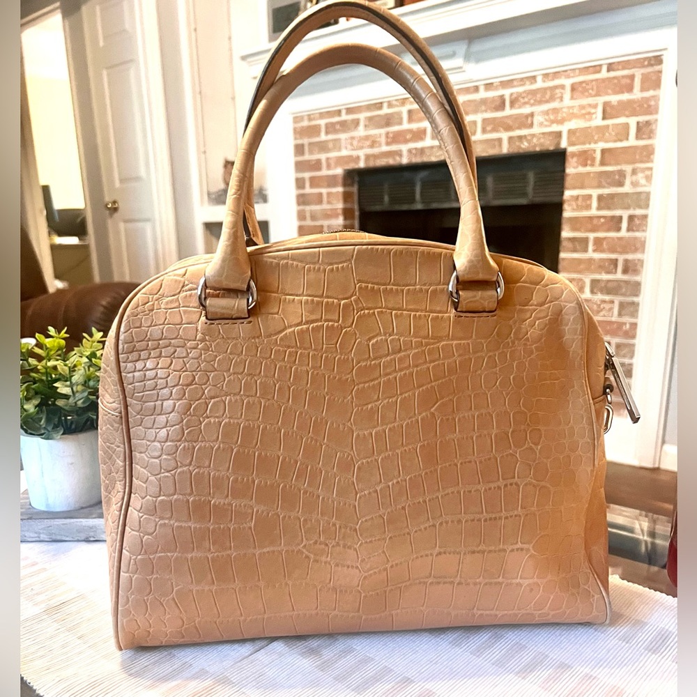 Michael Kors Tan Alligator Leather Satchel